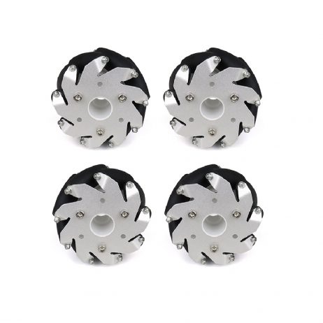 100Mm Aluminium Mecanum Wheels (Bush Type Rollers) Right