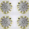 A Set Of 203Mm Aluminium Mecanum Wheels (Bearing Type Rollers)-(4 Pcs.) A Set Of 203Mm Aluminium Mecanum Wheels (Bearing Type Rollers)-(4 Pcs.)