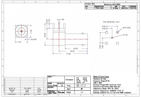 Bnc Connector Female 50 Ohm Right Angled For Pcb Mount - Image 4