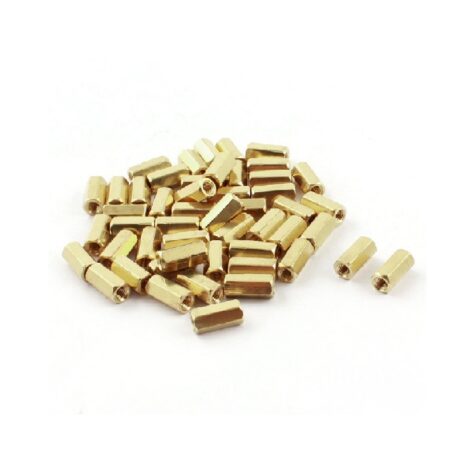 M4 X 5 Mm Female To Female Brass Hex Threaded Pillar Standoff Spacer - 12 Pcs. - Image 2