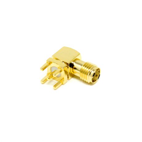 Sma Female Connector Right Angled Through-Hole For Pcb Mount