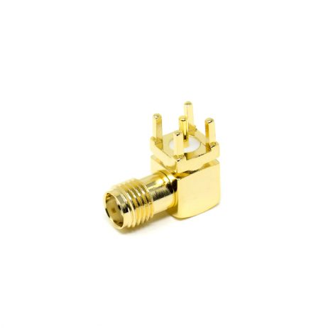 Sma Female Connector Right Angled Through-Hole For Pcb Mount