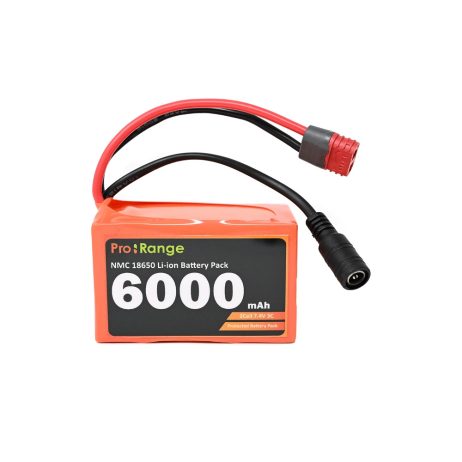 Pro-Range Nmc 18650 7.4V 6000Mah 3C 2S2P Li-Ion Battery Pack