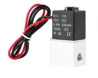 DC 12V Solenoid Valve 1/4 inch 2 Way Normally Closed Direct-Pneumatic Valves