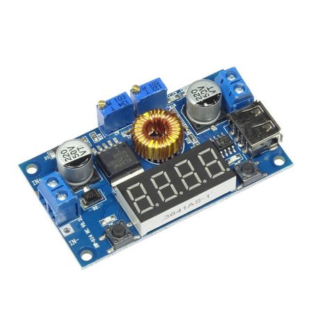 Dc-Dc Xl4015 Adjustable Stepdown Module 5A 75W With 4 Bits Digital Display Voltmeter