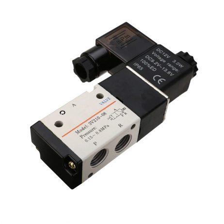 Dc12V 14'' 3 Way 2 Position Pneumatic Solenoid Valve For Water Air Gas