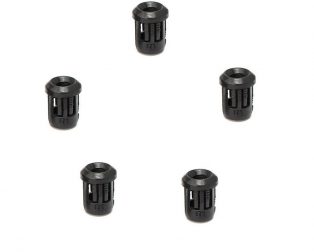 3mm Light Emitting Diode Lampenkap Protectors-Black (Pack of 5)