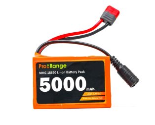 Pro-range NMC 18650 7.4V 5000mAh 3C 2S2P Li-Ion Battery Pack