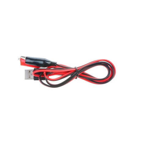 Alligator Test Clips Clamp To Usb Male Connector Power Supply Adapter Wire 58Cm Cable Red And Black