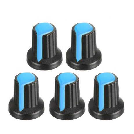 Potentiometer Knob Rotary Switch Cap Blue Color- Pack Of 5 Pcs.