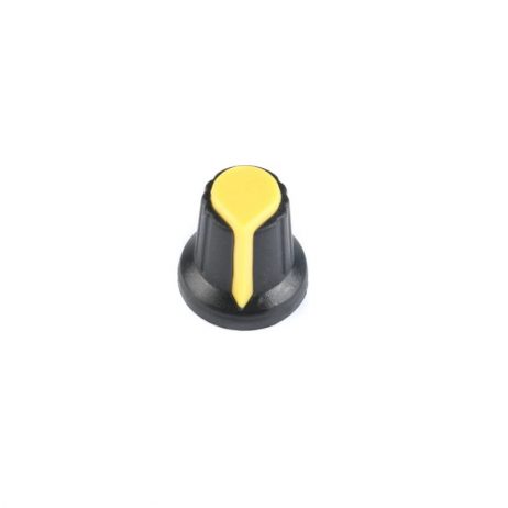 Potentiometer Knob Rotary Switch Cap Yellow Color- Pack Of 5 Pcs.