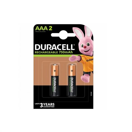 Duracell Rechargeable Batteries Aaa 750Mah (Pack Of 2)