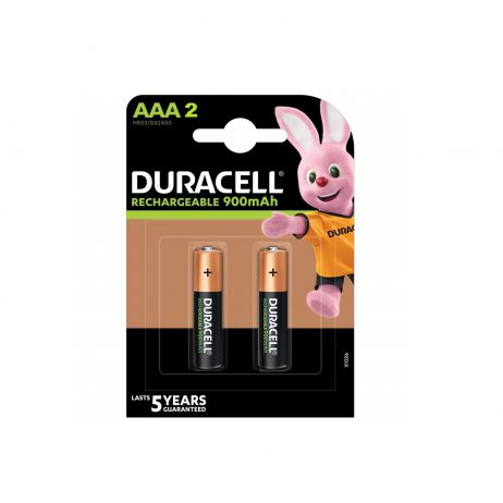 Duracell Rechargeable Batteries Aaa 900Mah (Pack Of 2)