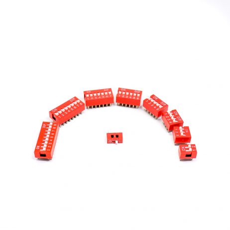 Orange 45Pcs Dip 2.54Mm 1-9P Flat Dial Switch Kit