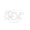 Easymech Easymech 1000 Mm 20X40 4 V Slot Aluminium Extrusion Profile Black