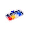 Orange 25Pcs 12*12*7.3Mm Push Button Switch Kit With 5 Colours Caps