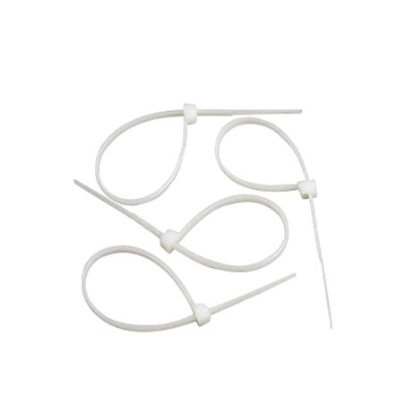 Nylon Cable Zip Ties 100Mm White (100Pcs)