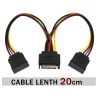 Generic All Copper 15Pin Sata Y Splitter Power Cord 3