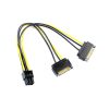 Generic Dual Sata 15Pin To 6Pin Graphics Card Power Cable 1