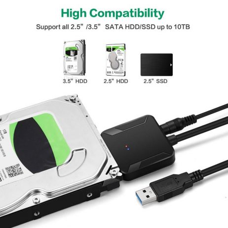 Sata3.0 To Usb 3.0, External Hard Disk Data, Cable Supports 2.5/3.5 Inch 22Pin Ssd External Hard Drive - Image 4