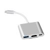 Usb 3.1 Type-C To Hdmi + Usb3.0 + Type C Adapter Converter (Silver),Hd+Usb3.0+Pd Adapter Converter,Durable Usb-C To Hdmi And Usb 3.0 Adapter,Usb C To Hdmi Adapter,Best 3 In 1 Portable Usb C To Hdmi Adapter For Macbook,Type-C To Hdmi Adapter Usb 3.1 Silver Generic Usb C Type To Hdmi Adapter 4 Usb 3.1 Type-C To Hdmi + Usb3.0 + Type C Adapter Converter (Silver)