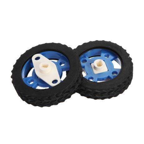 1 Pair Smart Car Rubber Wheel, Support Stepper Motor And Dc, Motor Size:47*33.8*12Mm - Image 2