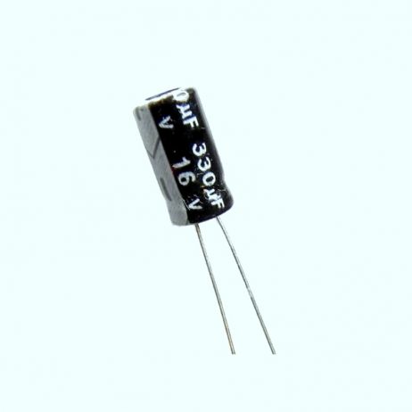 330Uf 16V Dc Polymer Aluminium Through Hole Capacitor Pack Of 20 1