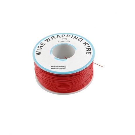 230M P/N B-30-300 Insulated Pvc Coated 30Awg Wire Wrapping Wire-Red
