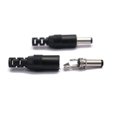 Male Plug + Female Socket 3.5 X 1.3Mm For Dc Power Jack Adapter Connector