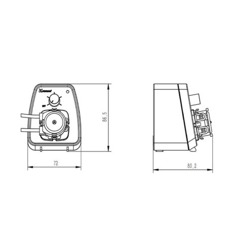 Kcp-X-S08 Kamoer Lab Pump 24V 1A - S08 - 17~50Ml/Min | Silicone Tube 2.5*4.5Mm - Image 2