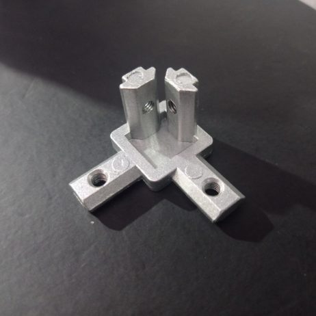 Easymech 2020 Series 3-Way End Corner Bracket Connector With 4 Grub