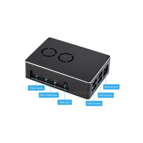 Dual Fan Case For Raspberry Pi 4 Dull-Polish Surface - Image 4
