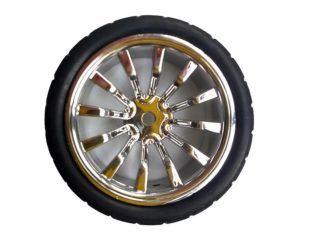 65mm Robot Smart Car 12 Rim Wheel - Silver