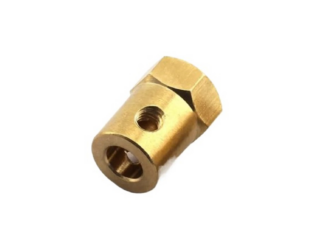 Short Coupling for Robot Smart Car Wheel ID: 3 mm, Length: 18mm