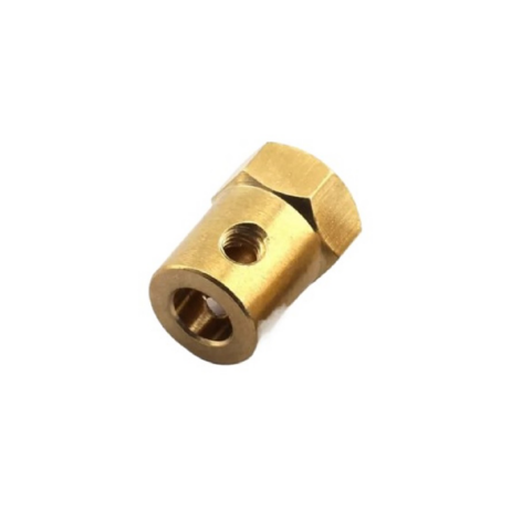 Short Coupling For Robot Smart Car Wheel Id: 3 Mm, Length: 18Mm