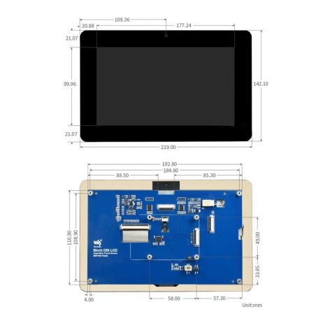 Waveshare 8Inch Capacitive Touch Display For Raspberry Pi, Dsi Interface, 800×480 - Image 3