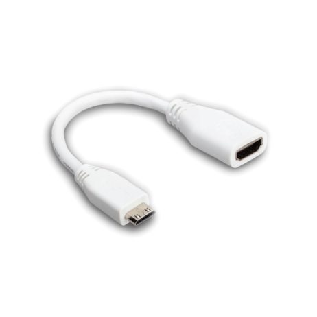 Raspberry Pi Official Mini Hdmi Male To Hdmi-A Female Adapter Cable-White