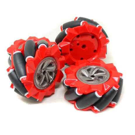 80Mm-A Mecanum Wheel Compatible With 6.7Mm Coupling (Pack Of 4)-Red - Image 5