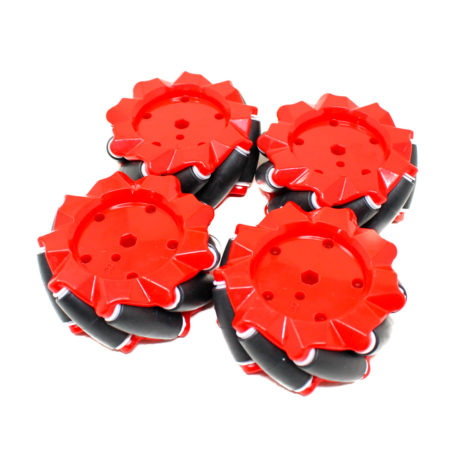 80Mm-A Mecanum Wheel Compatible With 6.7Mm Coupling (Pack Of 4)-Red - Image 6