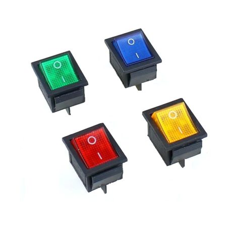 Rocker Switch With Light Is The Simplest And Easiest Power Control Switch For Your Project. It Comes With Tabs On The Top And Bottom Which Secure It Onto An Enclosure Without The Need For Any Screws. On And Off Positions Are Clearly Marked Which Helps Users Identify The Current Switch Position During Usage A Double Pole Single Throw (Dpst) Switch Has Four Different Terminals And Is Often Used To Connect Two Source Terminals To Their Respective Output Terminals (But Never To Each Other). A Dpst Switch Can Be Used In An “On/Off” Configuration, Where Its Terminal Pairs Are Either Connected (“On”) Or Not Connected (“Off”) A Rocker Switch Kcd4 Is A Small High Capacity Power Switch Suitable For Home Appliances And Office Equipment. Compared With Other Switches, It Is More Powerful. But There Are Also Different Types Of Kcd4 Rocker Switches Applications: Rocker Switches Are Used In A Variety Of Applications, Including Hvac Equipment, Home Appliances, Security Products Vacuum Cleaners And Floor Care Equipment Dehumidifiers, Medical Systems Audio Amplifiers, Power Supply Units, And Control Panels. Horn Button Switch Pc Power Switchkill Switch Car Boat Vehicle Horn Button Switch Or Any Circuit Electronic Diy Equipment. Dimensions Features: Durable And Long Lifetime. Inbuild Light Heavy Duty Switch Long Life, Up To 50,000 Times Easy To Install Which Features A Mini Body And It’s Widely Used To Control The Operation Of Many Small Power Electronic Projects. Light And Easy To Operate. Widely Used For Various Kinds Of Electrical Products, Instruments, Etc. Specifications: Model: Kcd4 Switch Type: Rocker Switch Material: Plastic And Metal Color: Yellow Voltage: 220V Current: 16A Pin: 4 Packages Includes: 1 X High Voltage Kcd4 Yellow 220V,16A Dpst On-Off 4Pin Rocker Switch