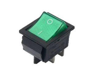 High voltage KCD4 Green DPST 220V 16A ON-OFF 4Pin Rocker Switch