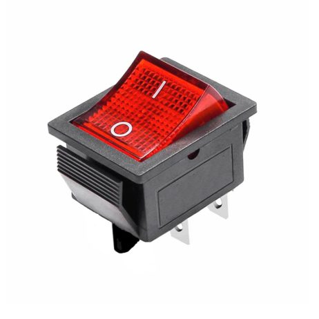 High Voltage Kcd4 Red 220V 16A Dpst On-Off 4 Pin Rocker Switch
