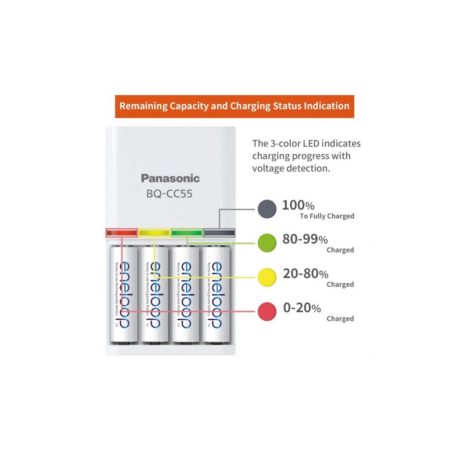 Panasonic Panasonic Bq Cc55N Eneloop Smart And Quick Charger For Ni Mh Battery Cell 3