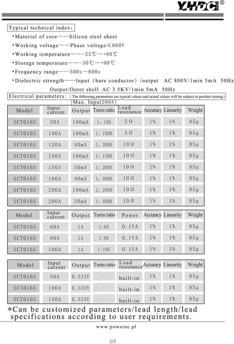 Yhdc Sct016S 200A:100Ma Split Core Current Transformer - Image 5