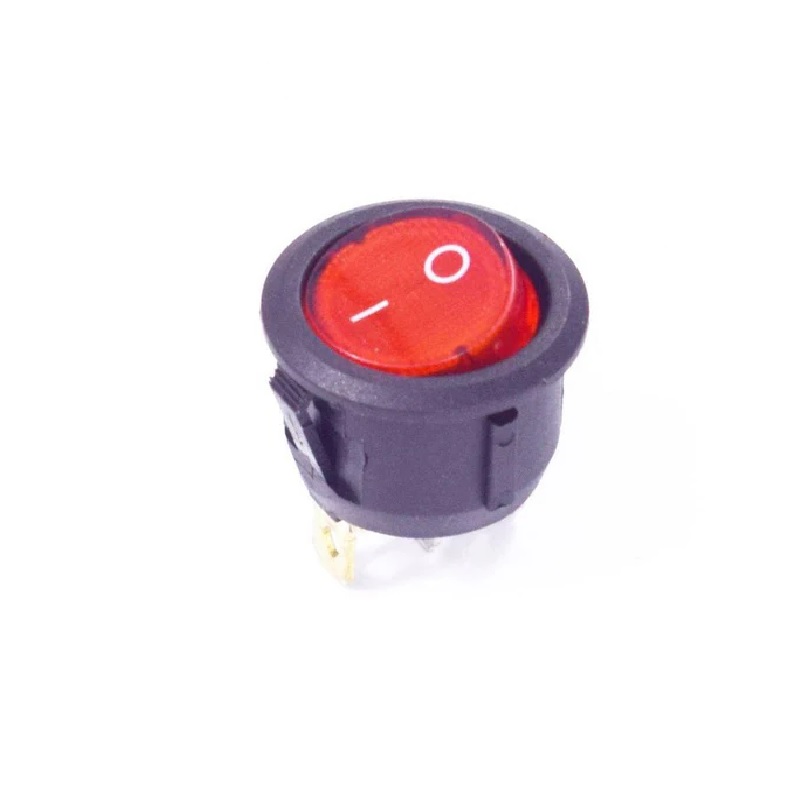 Round Rocker Switch 6A 250V 2Pin Red Led, Round Rocker Switch 6A 250V 2Pin Red Led Filn Huughb Round Rocker Switch 6A 250V 2Pin Red Led