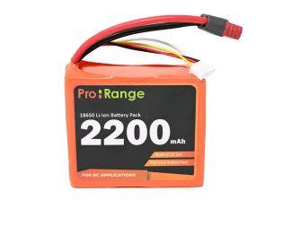 Pro-range INR 18650 11.1V 2200mAh 2C 3S1P Li-Ion Battery Pack with DC Jack Male & Female