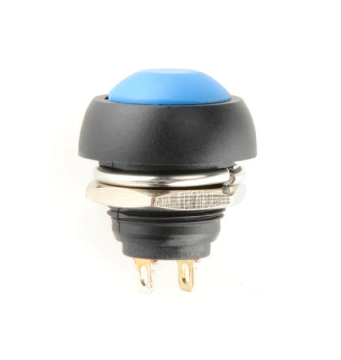 Untitledfkjnklsdd Blue Waterproof Pbs-33B 12Mm 2Pin Self-Reset Mini Round Push Button