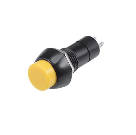 Generic Yellow Pbs 11A 12Mm 2Pin Self Locking Round Plastic Push Button Switch