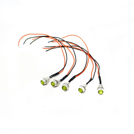 12-18V 5Mm Yellow Led Metal Indicator Light With 20Cm Cable (Pack Of 5) - Image 4