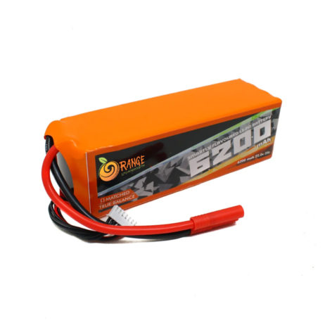 Orange 22.2V 6200Mah 25C 6S Lithium Polymer Battery Pack